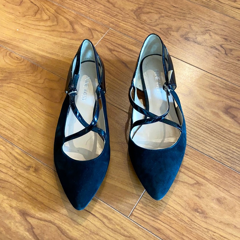 Cross-Cross Black Flats